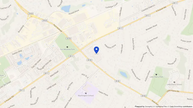 Map showing the location of Carillon Adult Day Health Care at 830 Park Ave, Huntington, NY 11743, served by DachiPlus medical transportation.