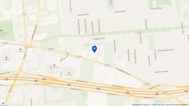 Map showing the location of Medford Multicare Center at 3115 Horseblock Road, Medford, NY 11763, served by DachiPlus medical transportation.