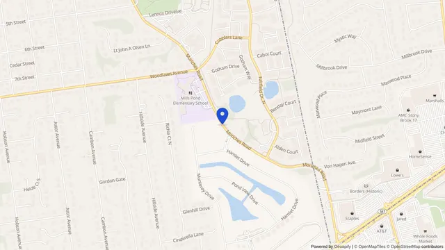 Map showing the location of St. James Rehab & Healthcare Center at 275 Moriches Road, St. James, NY 11780, served by DachiPlus medical transportation.