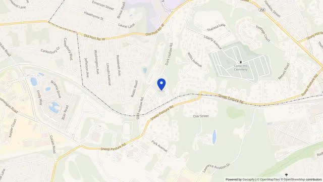 Map showing the location of Water's Edge at Port Jefferson at 150 Dark Hollow Road, Port Jefferson, NY 11777, served by DachiPlus medical transportation.